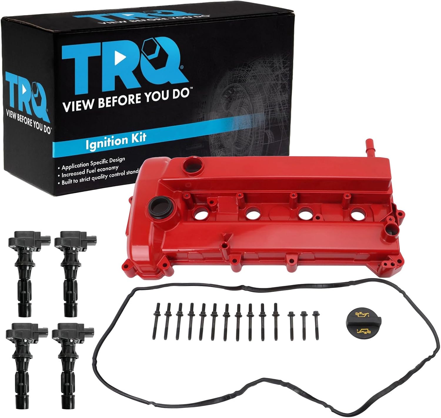 TRQ Ignition Coil Kit 4 Piece Compatible with 2010-2013 Mazda 3 2009-2013 6 2010-2012 CX-7