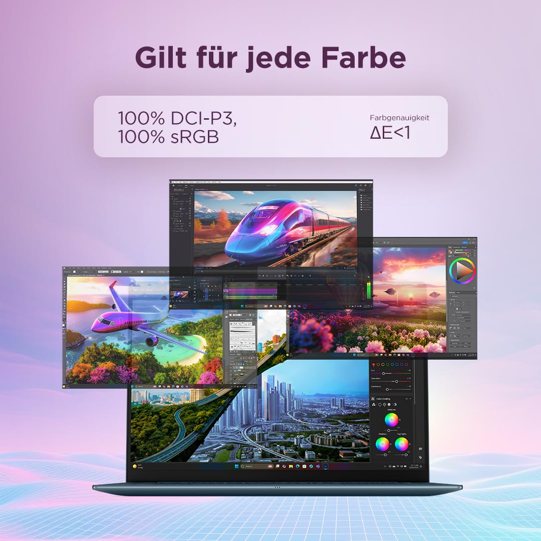 Lenovo Yoga Slim 7 Laptop | 14" 2.8K WUXGA OLED Display | AMD Ryzen AI 7 445 | 16GB RAM | 1TB SSD | AMD Radeon Grafik | Windows 11 | QWERTZ | Tidal Teal | 3 Monate Premium Care