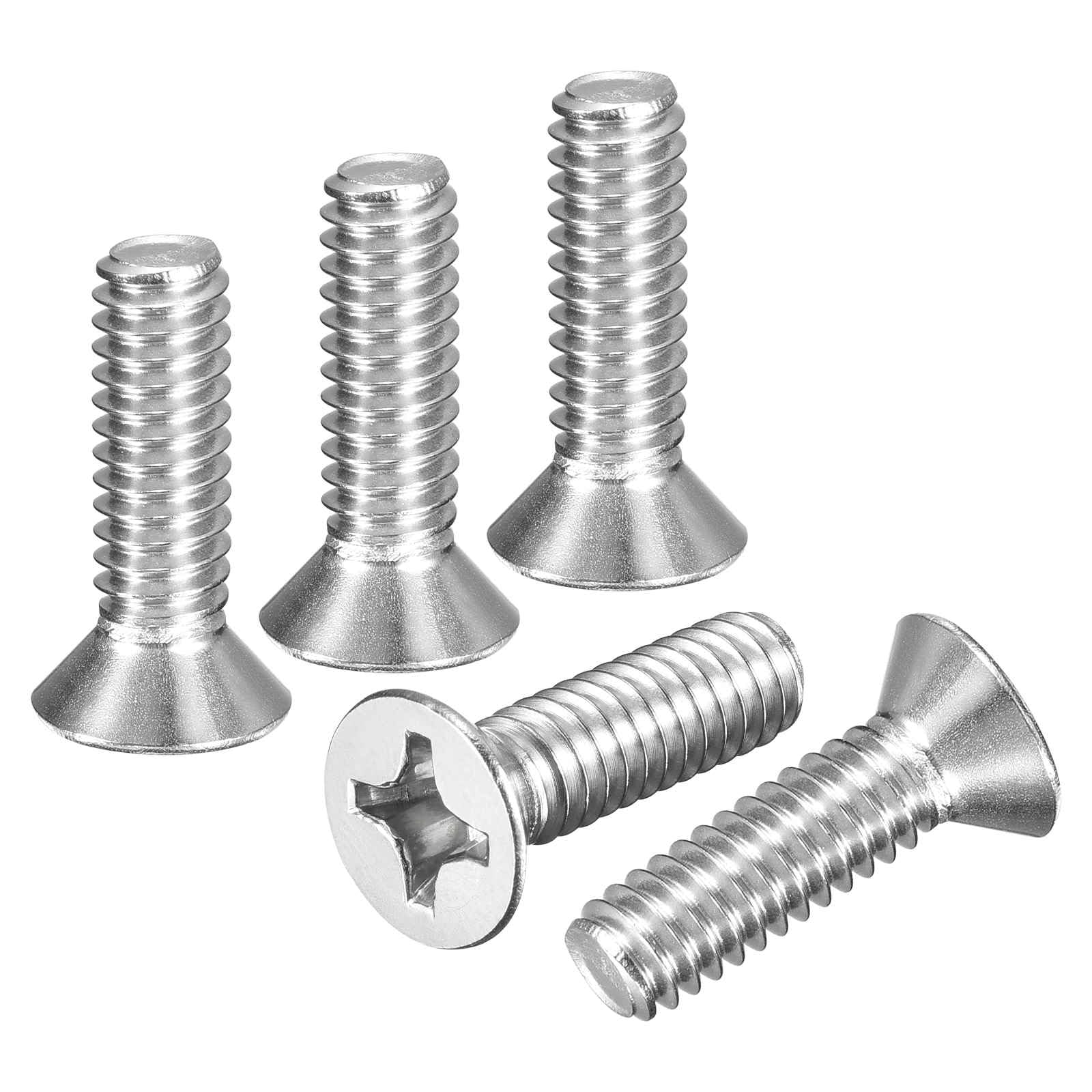 DTGN #12-24x3/4" Flat Head Countersunk Machine Screws - 50pcs - Good for Furniture and Machinery - 304 Stainless Steel Phillips Machine Screws Bolts - Silver โ image 1