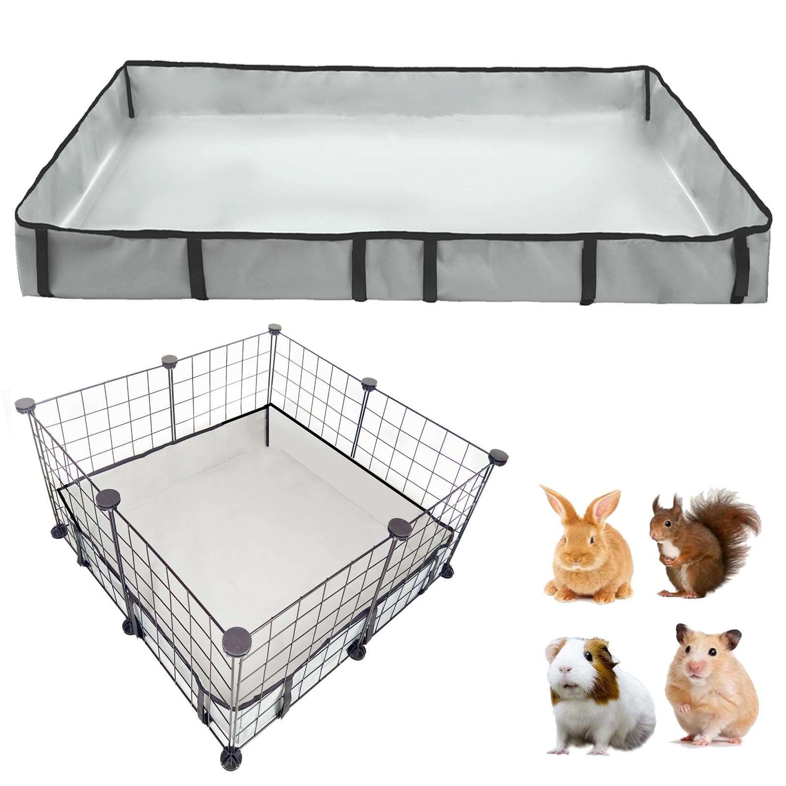 DZWLKJ Guinea Pig Cage Liner Tarp Bottom Waterproof and Washable Base Also for Rabbits, Bunny, Chinchesillas, Hedgehog, Ferrets and Other Small Animals.(24x24 inches) โ image 1