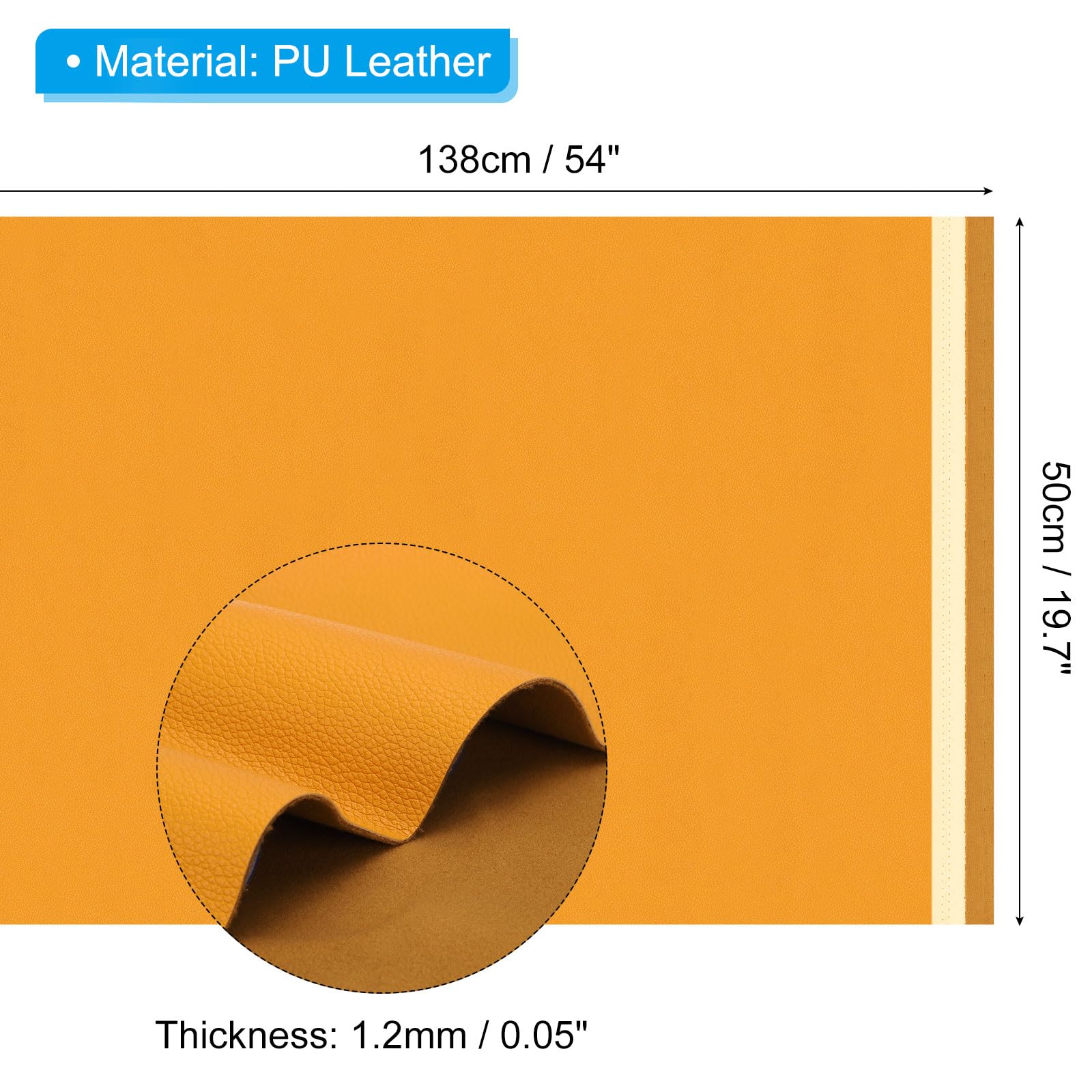 PATIKIL 54x19.7x0.05 Inch Faux Leather Sheets - Image 2