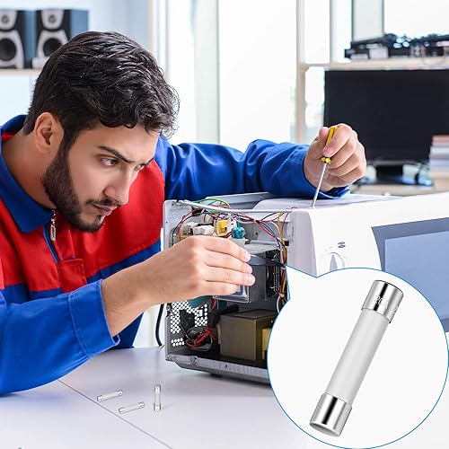 Miniatura 9 de Frienda Kenmore - Fusible de microondas de 20 amperios de soplado lento para microondas, fusible de tubo de cerámica de 250 V 20a, 0.250 x 1.181 in,