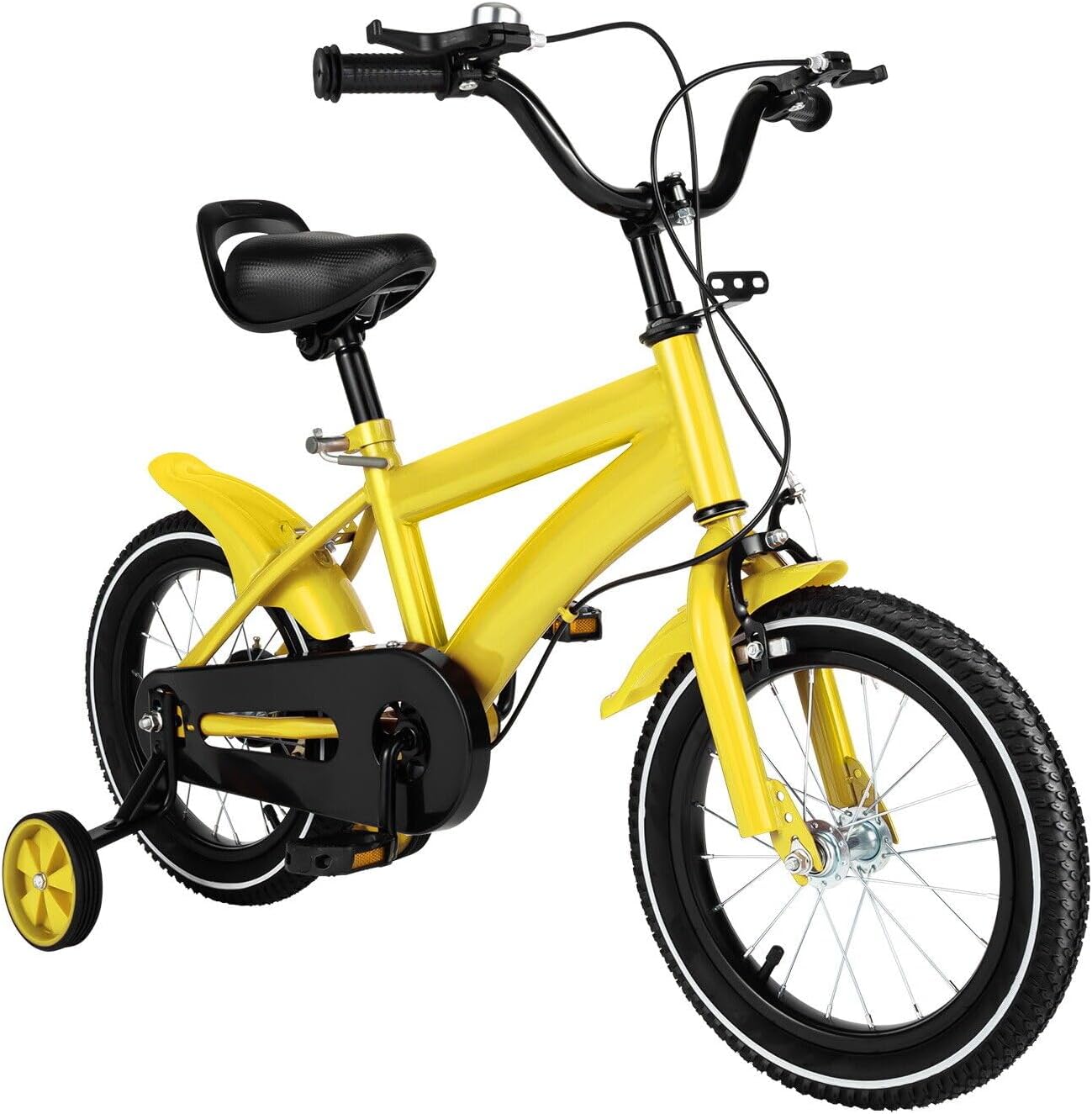 
Bicicleta infantil de 14 pulgadas con ruedas estabilizadoras, bicicleta para niños a partir de 3-6 años