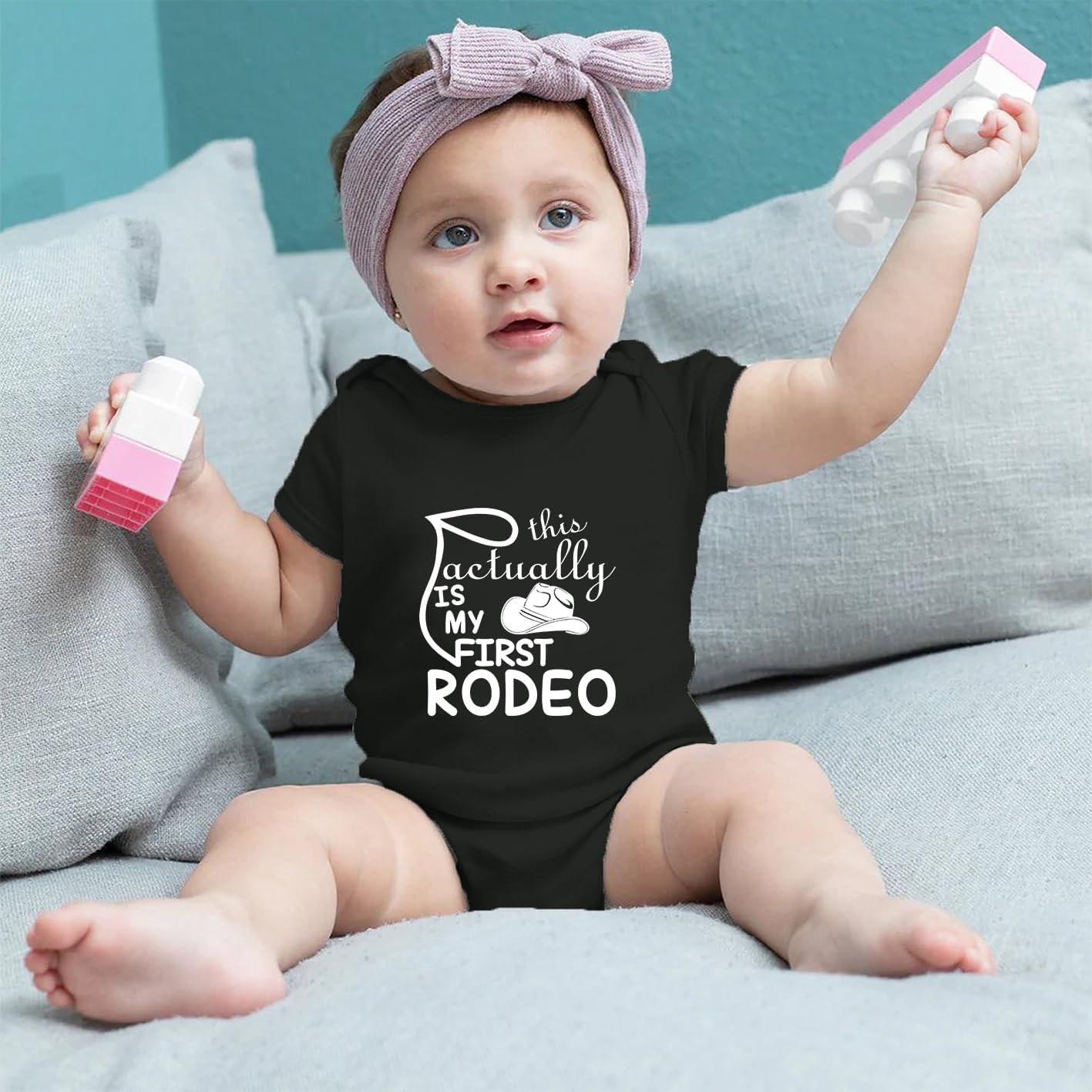 This Is Actually My First Rodeo Bodysuit Western Baby Boy Clothes Cowboy Baby Newborn