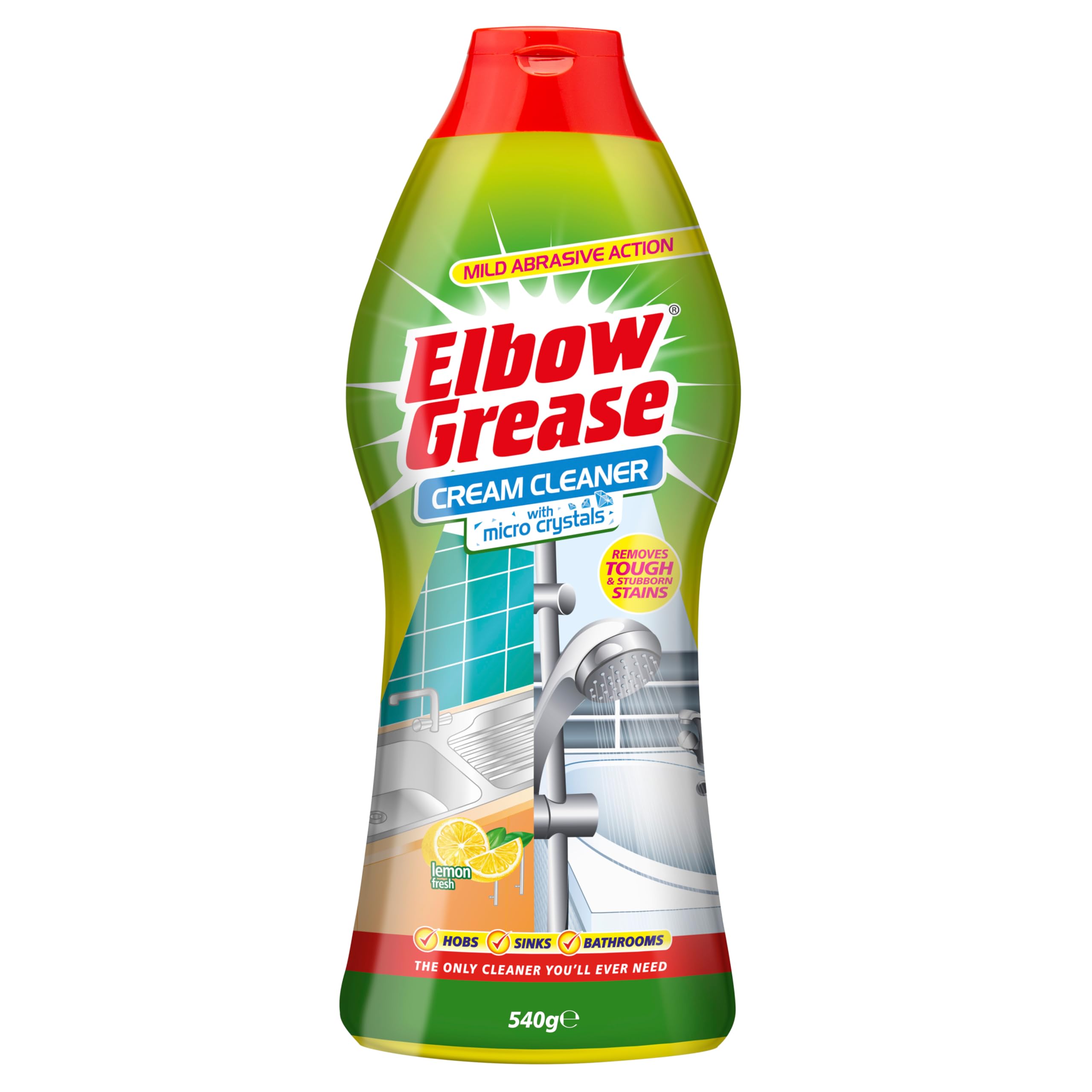 Elbow Grease Cream Cleaner with Micro Crystals - Lemon Fresh - 540g