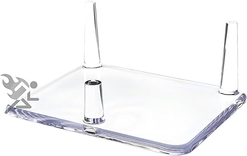 OnFireGuy Soporte de exhibición de acrílico de tres clavijas de 4.25 pulgadas para fósiles, minerales, rocas y geodas, paquete de 3