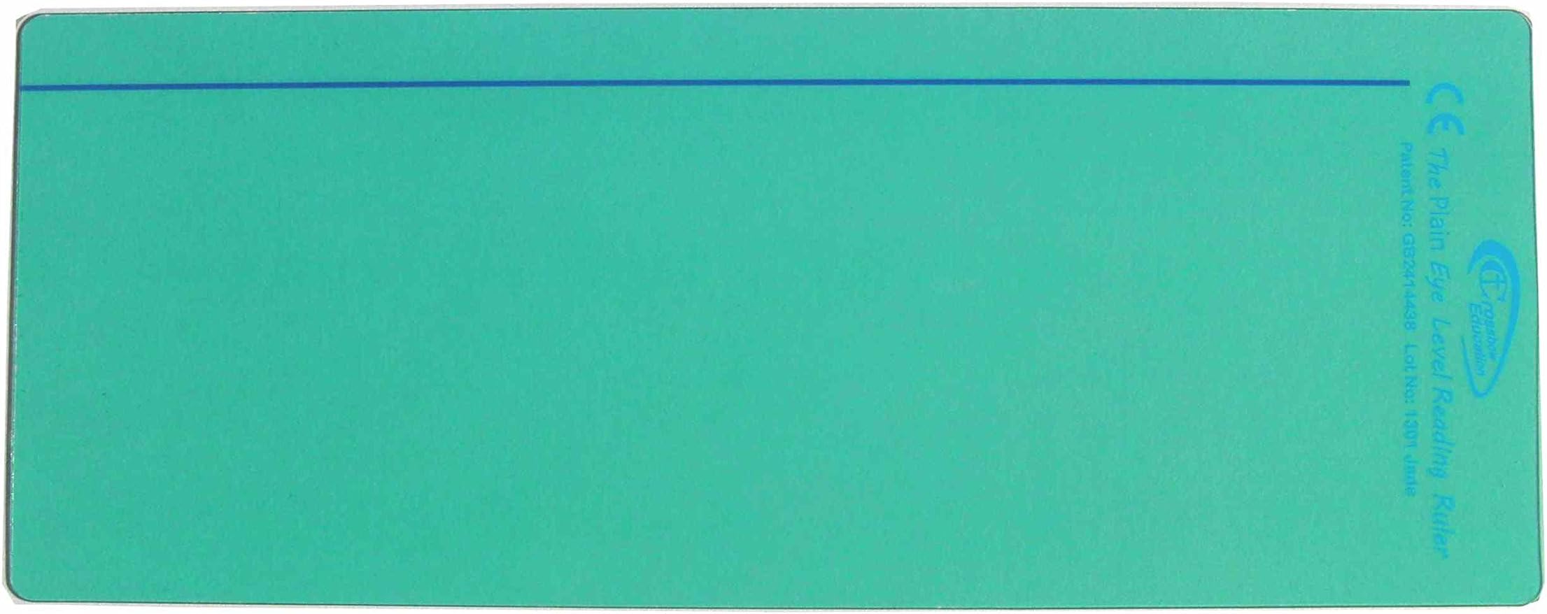 The Original Plain Window Reading Ruler Overlays - Jade (Pack of 10) by Crossbow Education UK - Dyslexia Aids and Visual Stress Specialists