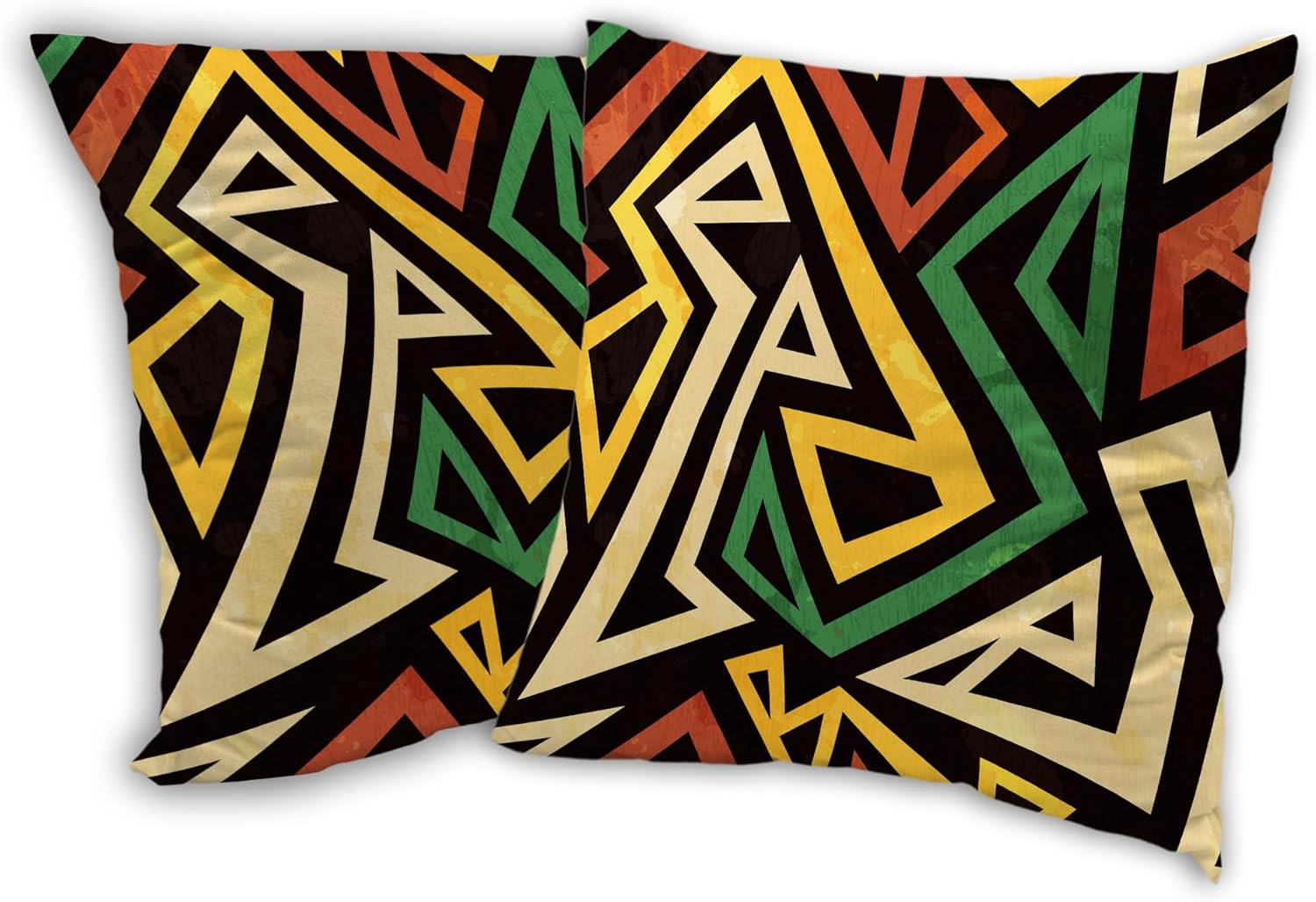 SKYDAWNY African Throw Pillow Covers 18x18 in Set of 2