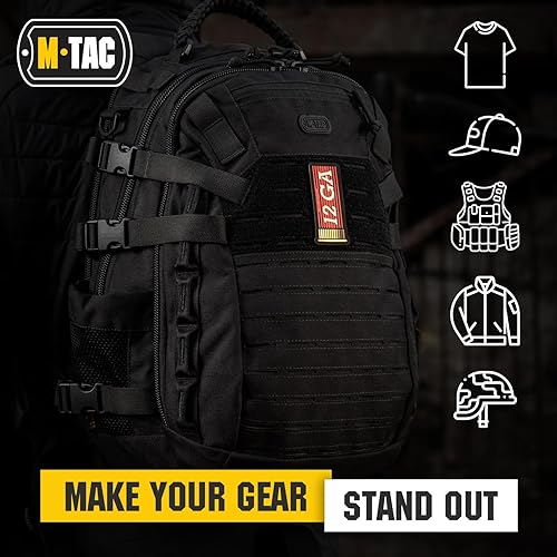 Miniatura 10 de M-Tac 223 Parche táctico de moral  Sujetadores de gancho impresos de combate del ejército (negroGID 223)