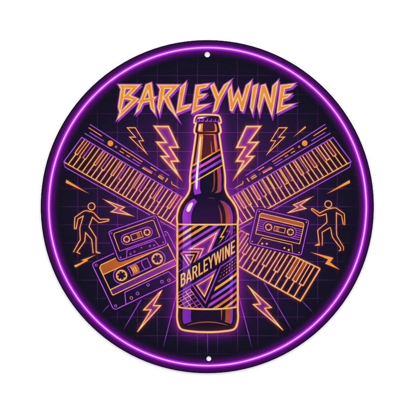 Barleywine Ale Strong Pub Brewery Heritage Hops Malt Metal Tin Sign