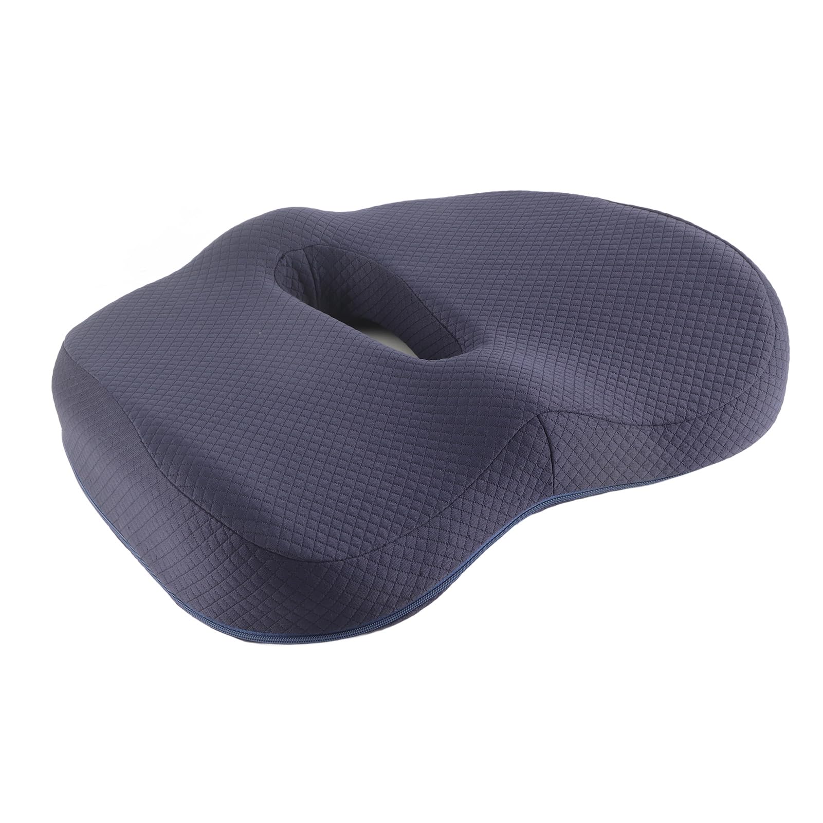 Cojín de Asiento de Espuma Viscoelástica, Cojín Ortopédico Hueco Ovalado Transpirable para Hemorroides, Gel Mejorado para Silla de Oficina, Coche, Alivio del Dolor de Coxis,