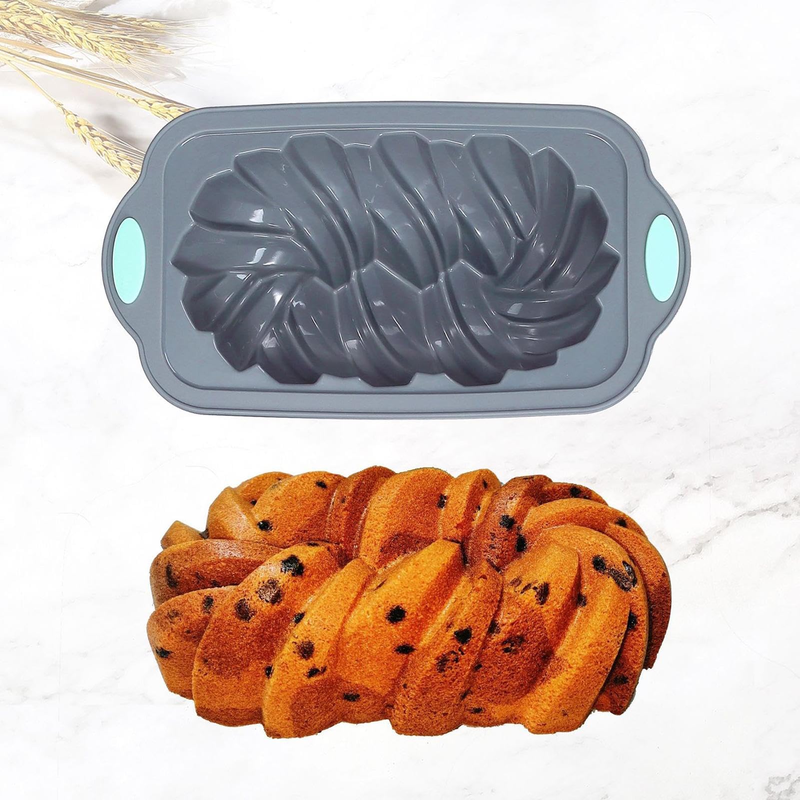 Molde De Silicona Para Pan Forma de cocina casera reutilizable | 4 Moldes De Silicona Para Pan De Plátano Cumpleaños Bodas Reuniones Pasteles Brownies Pastel Carne Tartas Lasaña Quiches