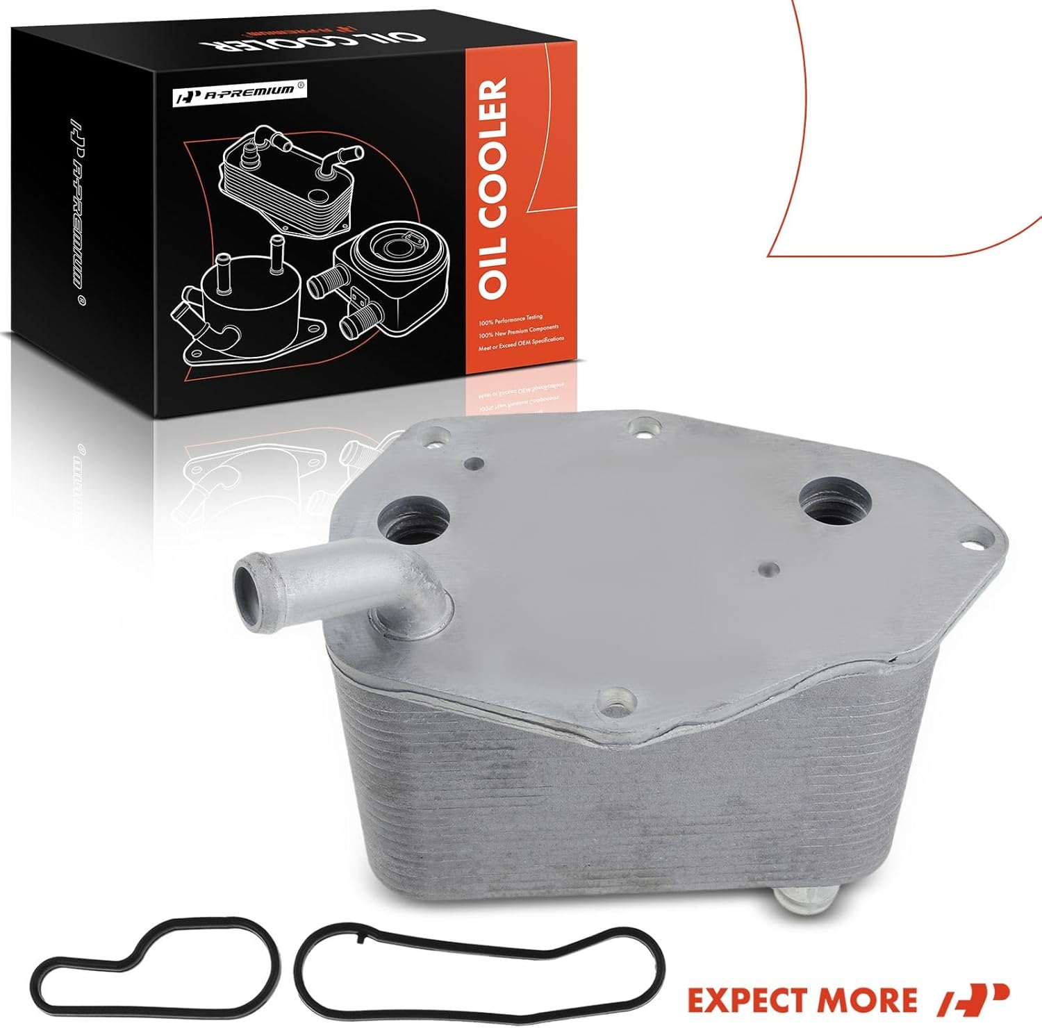 A-Premium Engine Oil Cooler Compatible with Land Rover LR2 2008-2010 Volvo XC60 2010-2011 XC90 2007-2009 S60 2016 XC70 2008-2009 S80 2007-2015 V70