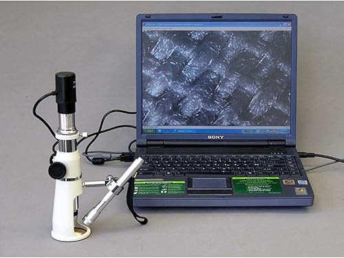 Miniatura 2 de AmScope Microscopio de medición de soporte de mano H50, aumento de 50x, campo de visión de 0.669 in, incluye luz de bolígrafo