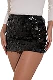 Mini Sequin Skirt for Women Sexy Stretchy Pencil Bodycon Night Out Party Club Sparkly Skirts