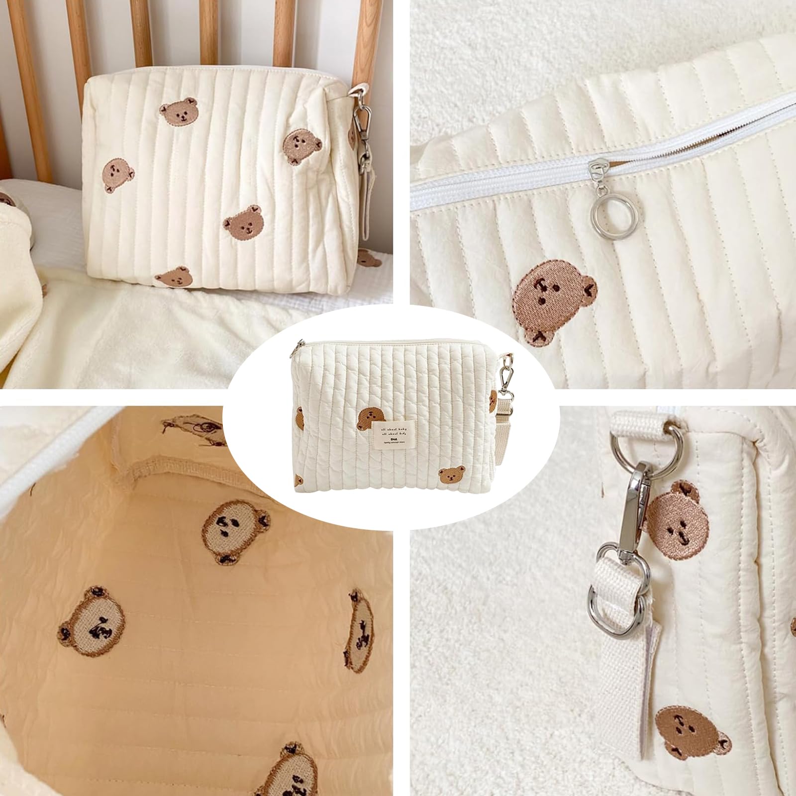 Sac à Langer Bébé Universel 25x17x10cm Organisateur Maman Fermeture à Glissière Voyage