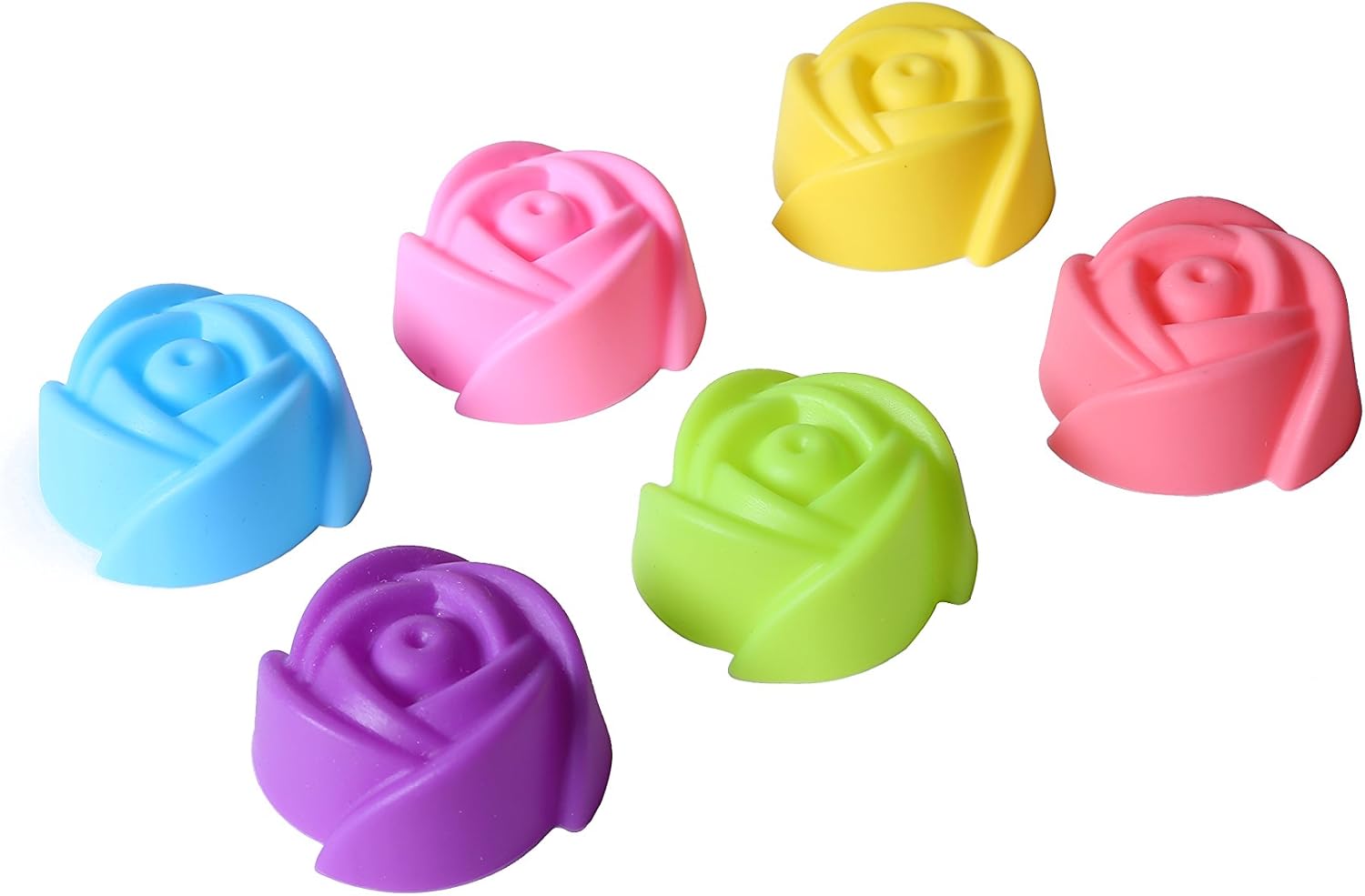 Magik 36 PCS Reusable Non-stick Silicone Mini Baking Muffin Cupcake Chocolate Cups (Assorted Flowers 2)