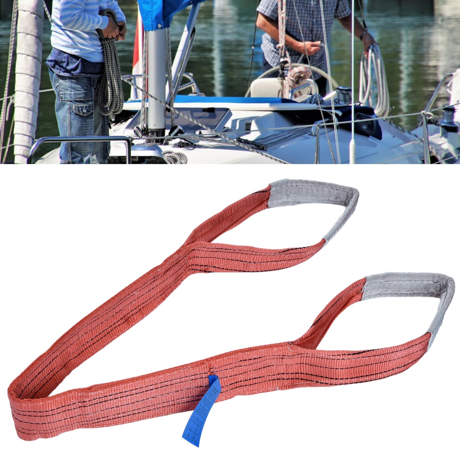5T flache Hebeschlinge, hochfest, verbreitert PES-Gurtband, Kran-Rigging-Zubehör (Stk)