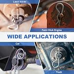 PATIKIL M3 x 60 Kit d'assortiment d'épingle de cotter mm, 30 Pcs Heavy Duty R clips Hardware Pin acier au carbone ressort fixations broche pour remorque de verrouillage Tone argent