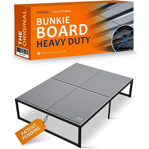 Meliusly Heavy Duty Bunkie Board Full Size (54x75) - Bed Boards for Under Mattress Support, Non-Slip Breathable Bed Support Board for Sagging Mattress, Noise Minimizing Moisture Resistant Bed Board