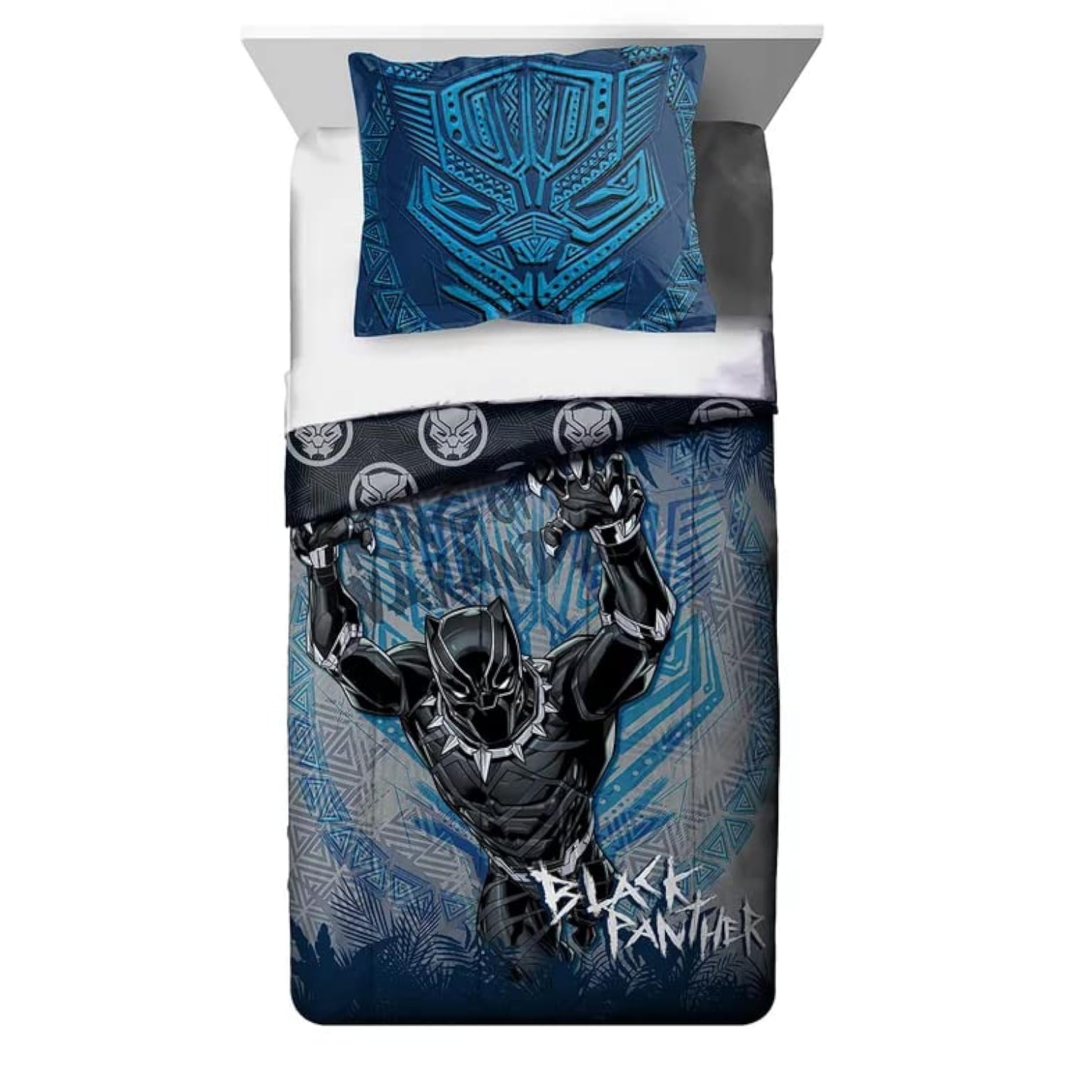 Couette Black Panther microfibre réversible avec taie