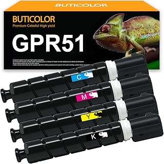 BUTICOLOR GPR51/GPR-51 Remanufactured Toner Cartridge Replacement for Canon ImageRunner Advance C250 C250if C350 C350if Printers.4 Pack.