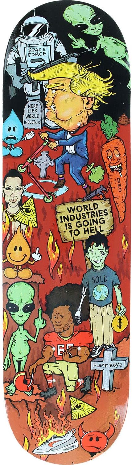 HUSUIME World Industries Skateboard Deck Worst Deck Ever 8.3"