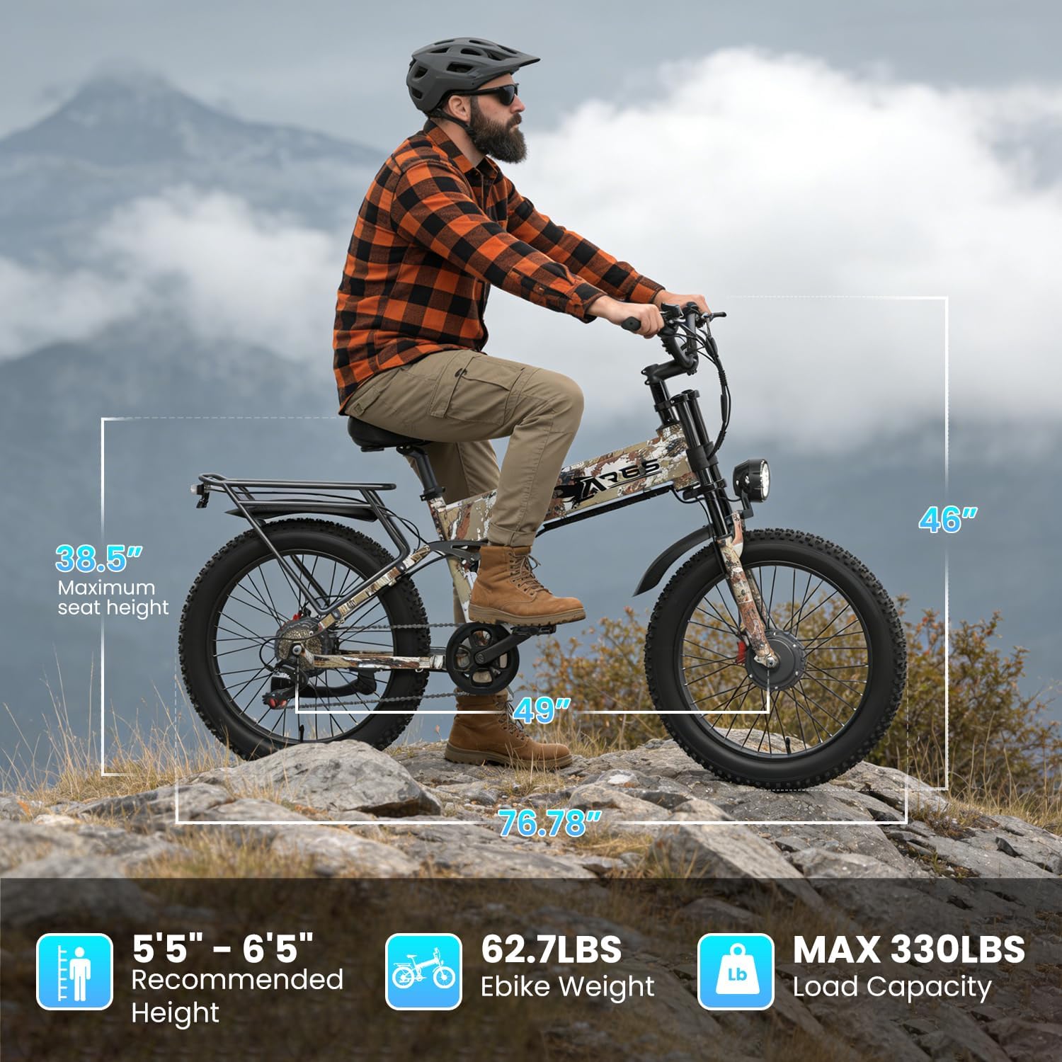 Dual Motor Foldable Electric Bike Adults & Teens 3000W Peak | 52V 20AH (1040WH) Removable Battery | 24" Fat Tire Ebike| 35Mph 80Miles Moped E Dirt Bike | Adjustable Seat | Suspension
