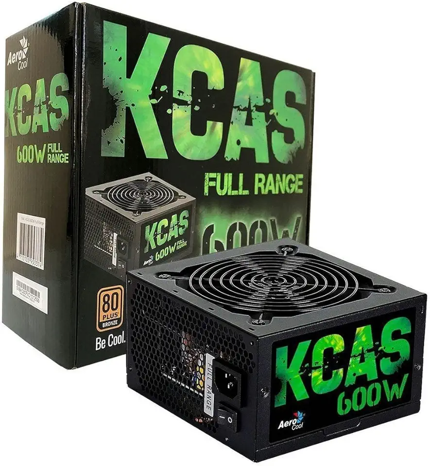 Fonte Gamer ATX KCAS 600W 80 Plus Bronze Aerocool