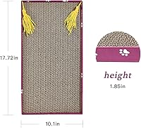 Vista 5 de PEEKAB Rascador de cartón para gatos, tablero de rascador ancho, reversible, corrugado, almohadilla para rascar con caja incluida, tamaño grande, 3