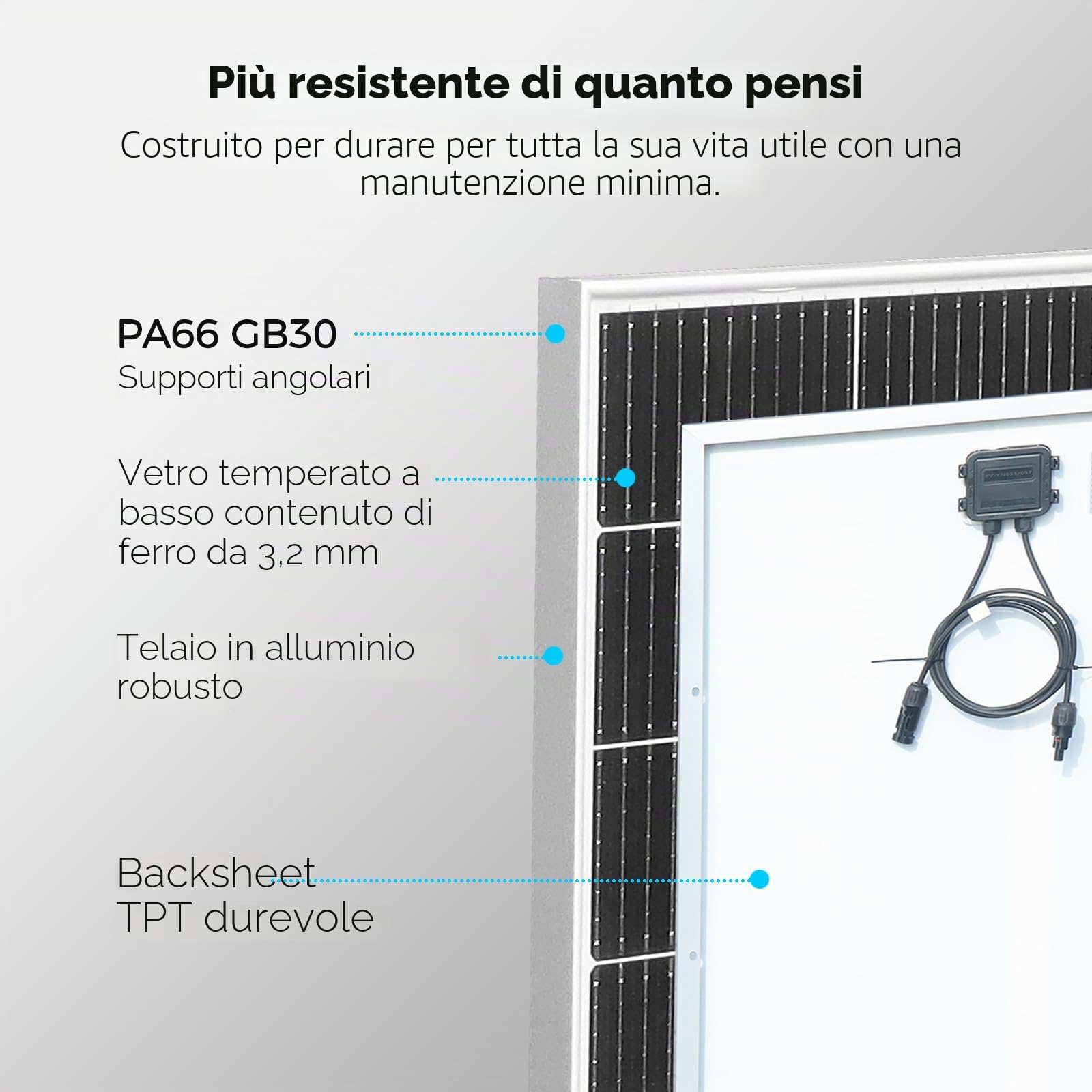 Centrale elettrica da balcone, 300 Watt, presa completa Plug & Play, pannello solare da 210 W, con inverter da 230 V, 300 W, impianto solare da balcone completo, fotovoltaico, modulo solare da 18 V
