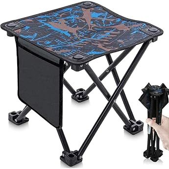 Portable Folding Stool Outdoor Stool Folding Fishing Stool Camping Stool Foldable Camping Chair Small Ultralight Folding Stool for Camping Concerts Fishing Hiking