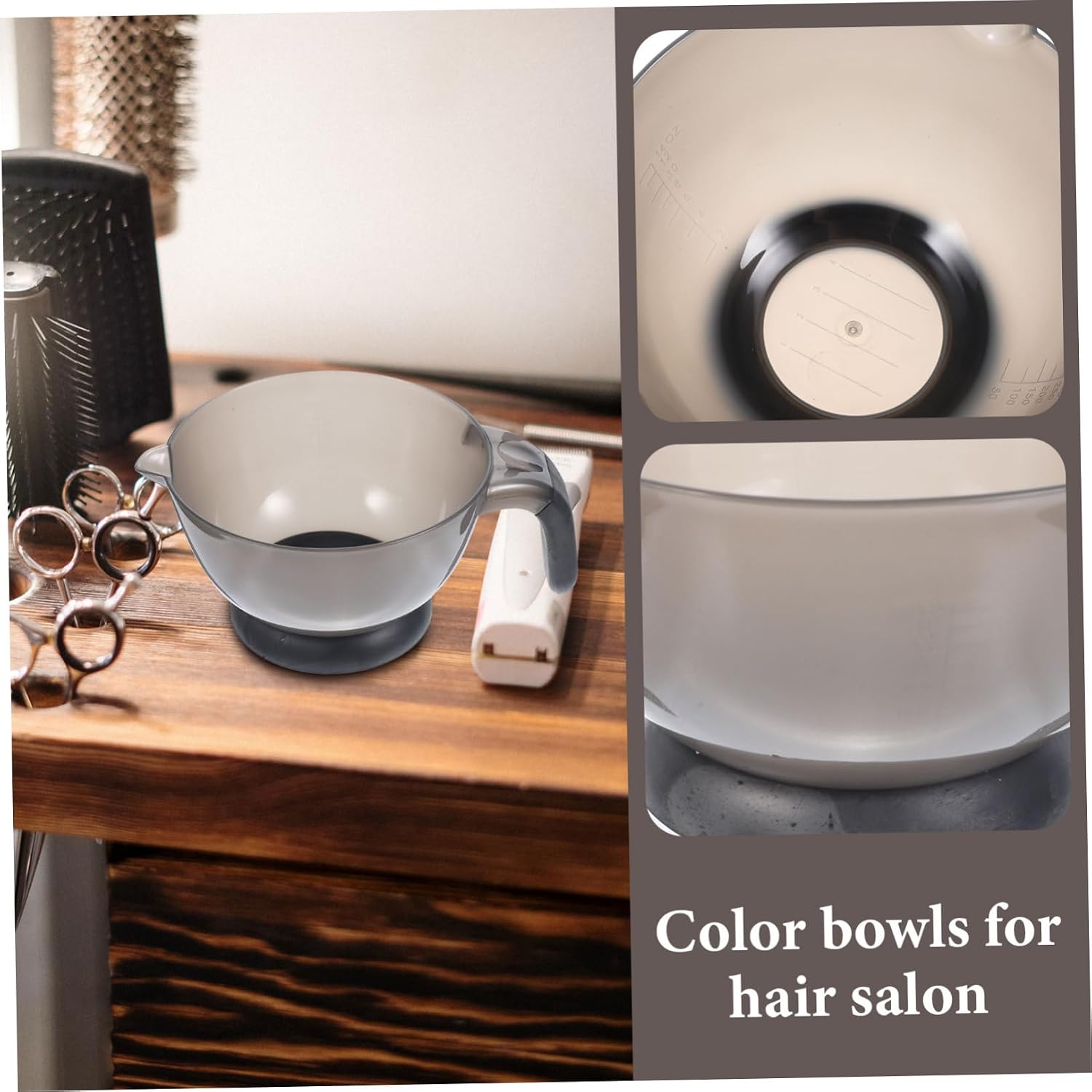 MERRYHAPY 2pcs Tool Mixing Bowls Hair Salon Color Bowls Tinting Bowl Hair Dye Bowl Color for Stylist for Salon Dying Plastic Handle Large