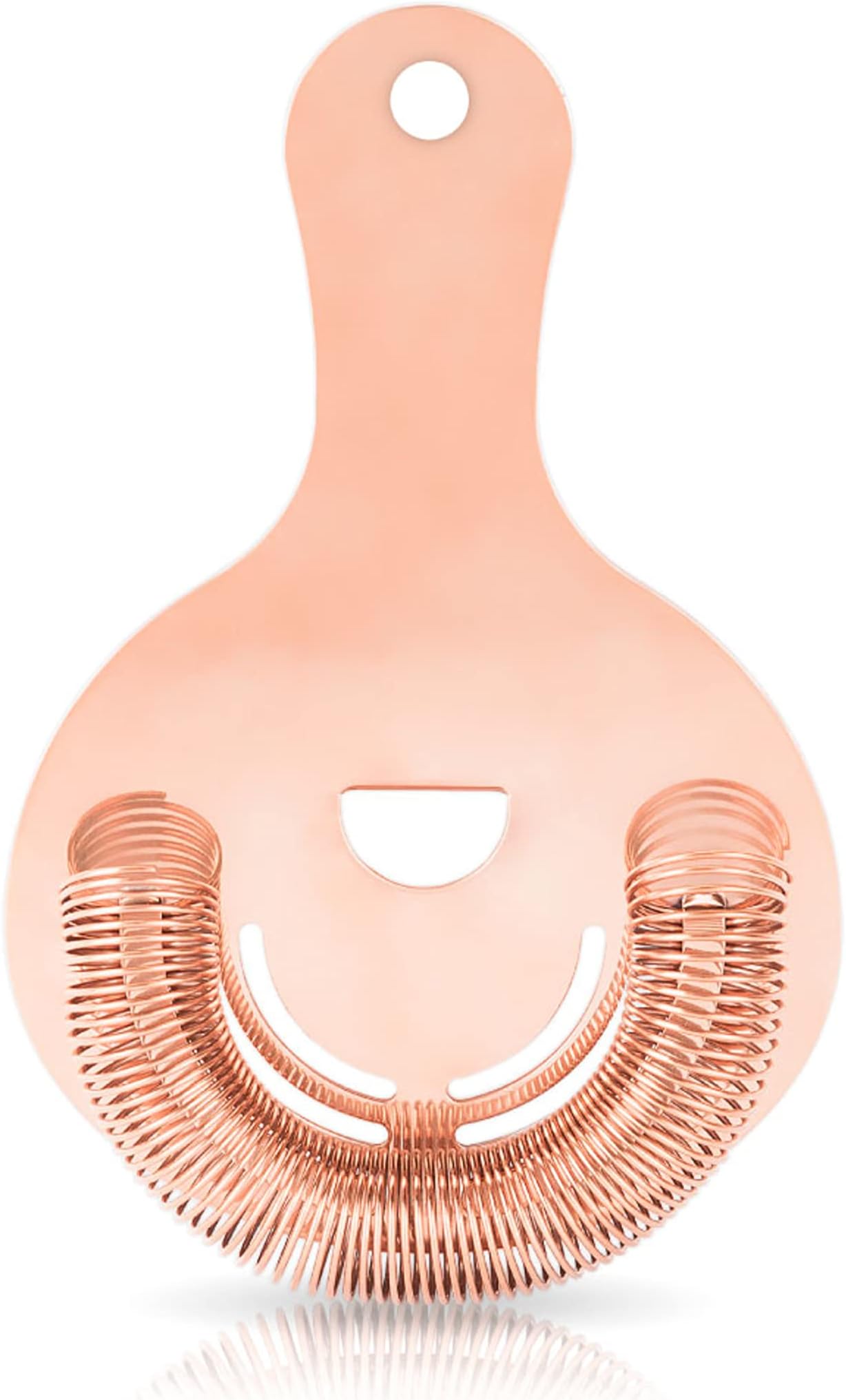 Hawthorne Cocktail Strainer, Stainless Steel Bar Strainer with Copper Finish for Standard and Large Mixing Glasses, Boston Shakers and Shaker Tins, Home Bar Essentials, Bartender Tool, Set of 1