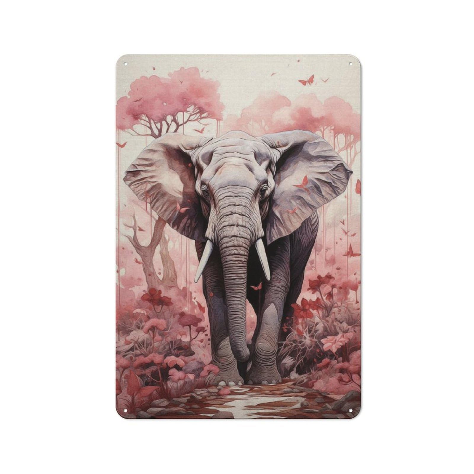 Tin Wall Plaque 30x20cm with Tembo for Pub Or Café, for Hospitality Wall Decor Collectors