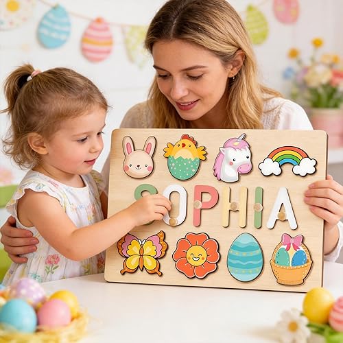 Miniatura 5 de Rompecabezas con Nombre Personalizado para Niños - Regalos de Navidad Personalizados para Niñas y Niños Pequeños - Juguetes de Aprendizaje Temprano