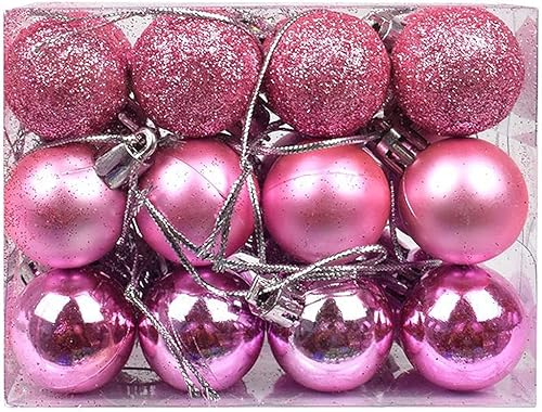 48 bolas de Navidad de plástico, a prueba de roturas, adorno de Navidad para colgar, puede decorar el árbol de Navidad o vacaciones, boda, fiesta,