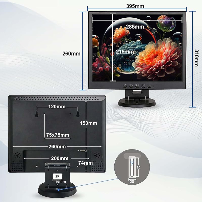 JaiHo 14" HD HDMI IPS Monitor Beépített Hanggal PC TV Biztonsági Rendszerhez - 14 Inch 1024x768
