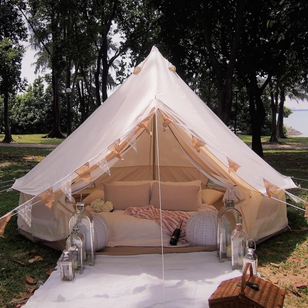 Latourreg Luxury 3M/4M/5M/6M Oxford Bell Tent with Zipped Detachable Groundsheet | Luxury, Zipped, Detachable, Groundsheet