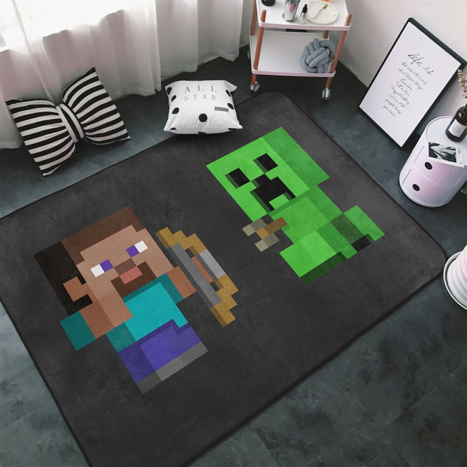 Amazon | マイクラ カーペット ラグ ラグマット 洗える シャギーラグ
