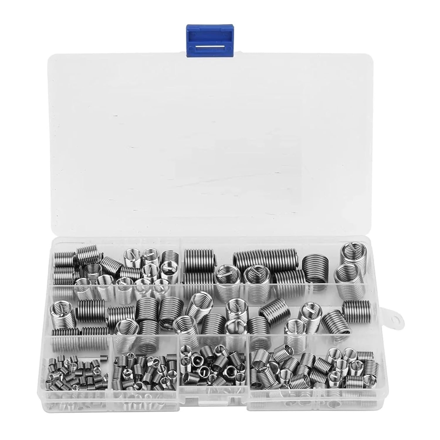 200Pcs 150pcs M3-M12 2D Fastening Thread Insert Kit Hardware Repair Tool 304 Stainless Steel Spiral Wire Sleeve Screw Wear Set