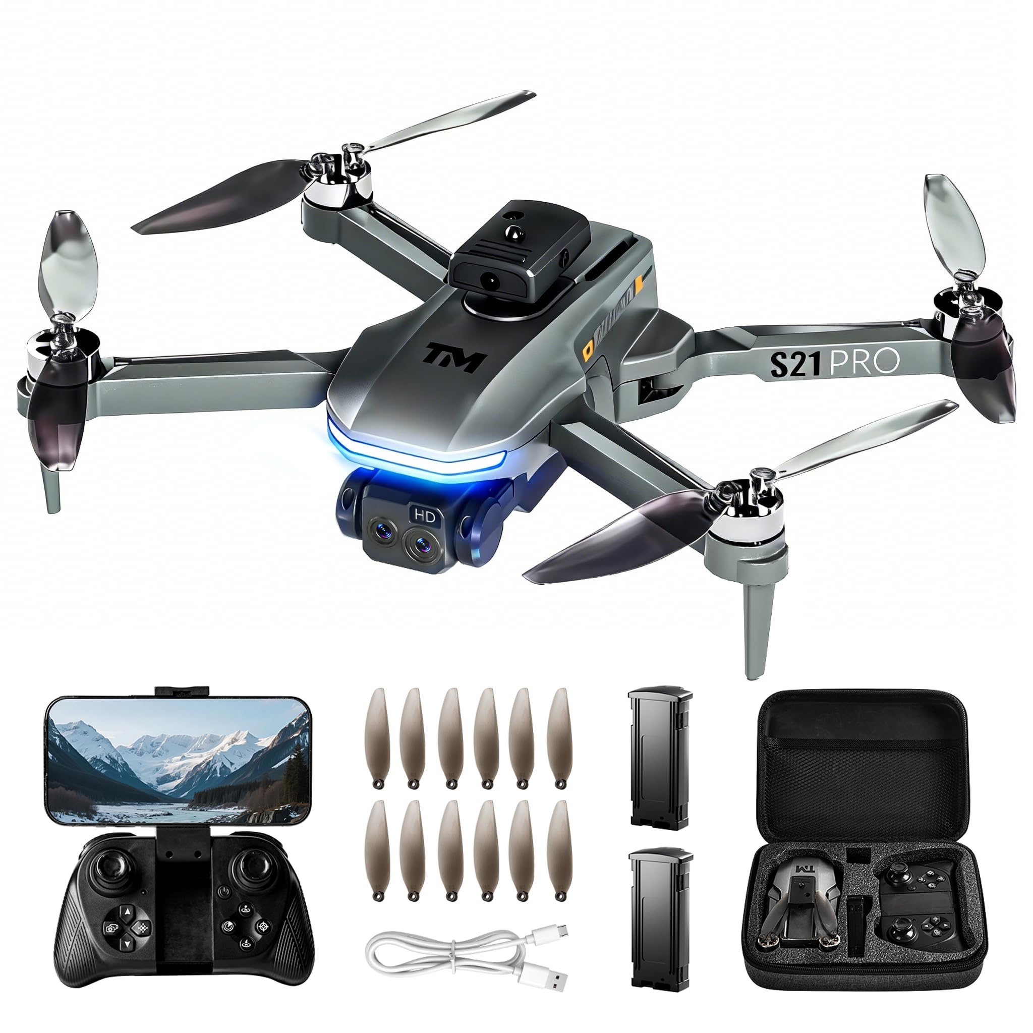 Drone with 1080P Camera for Adults, RC Quadcopter with Obstacle Avoidance, 40 Minute Flight, Altitude Hold, One-Key Takeoff/Landing, 3 Speed Modes, Headless Mode, Best Gifts for Beginners, Teen Boys-image-23