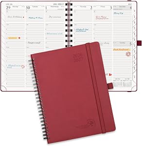 POPRUN Planner 2026-2027 (Medium - 6.5'' x 8.5'') Academic Weekly Planner