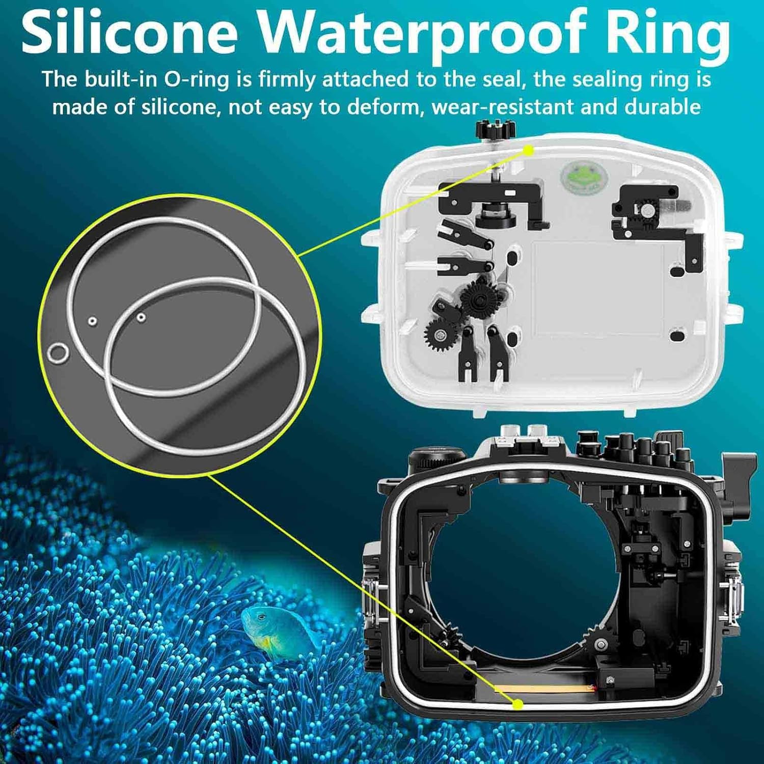 Seafrogs Underwater Housing for Sony Alpha FX3 I FX30 [40M/130FT] Waterproof Case Scuba Diving Housing for Sony ILME-FX3 I FX30 + FE 28-70mm F3.5-5.6, 24-70mm f/4, 16-35mm f/4, 50mm f/1.2 Lens