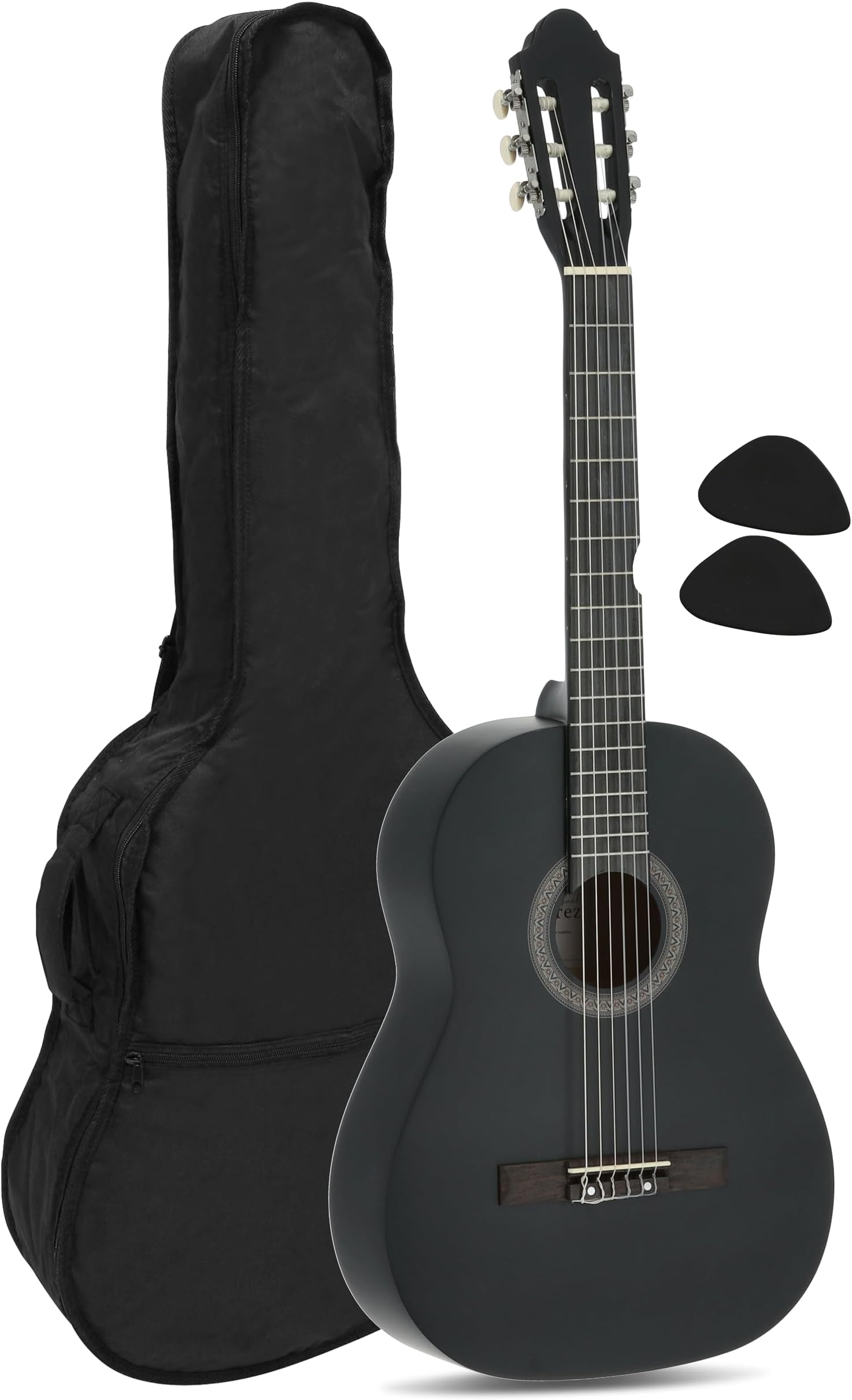 Juan Miguel Navarrez concert guitar - classical guitar - 4/4 black - incl. bag