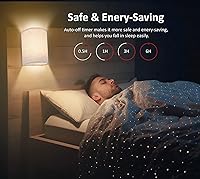 Vista 3 de Juego de dos apliques de pared a pilas, 18 colores RGB, luces de pared adhesivas con control remoto, intercambiables regulables con tela, luces