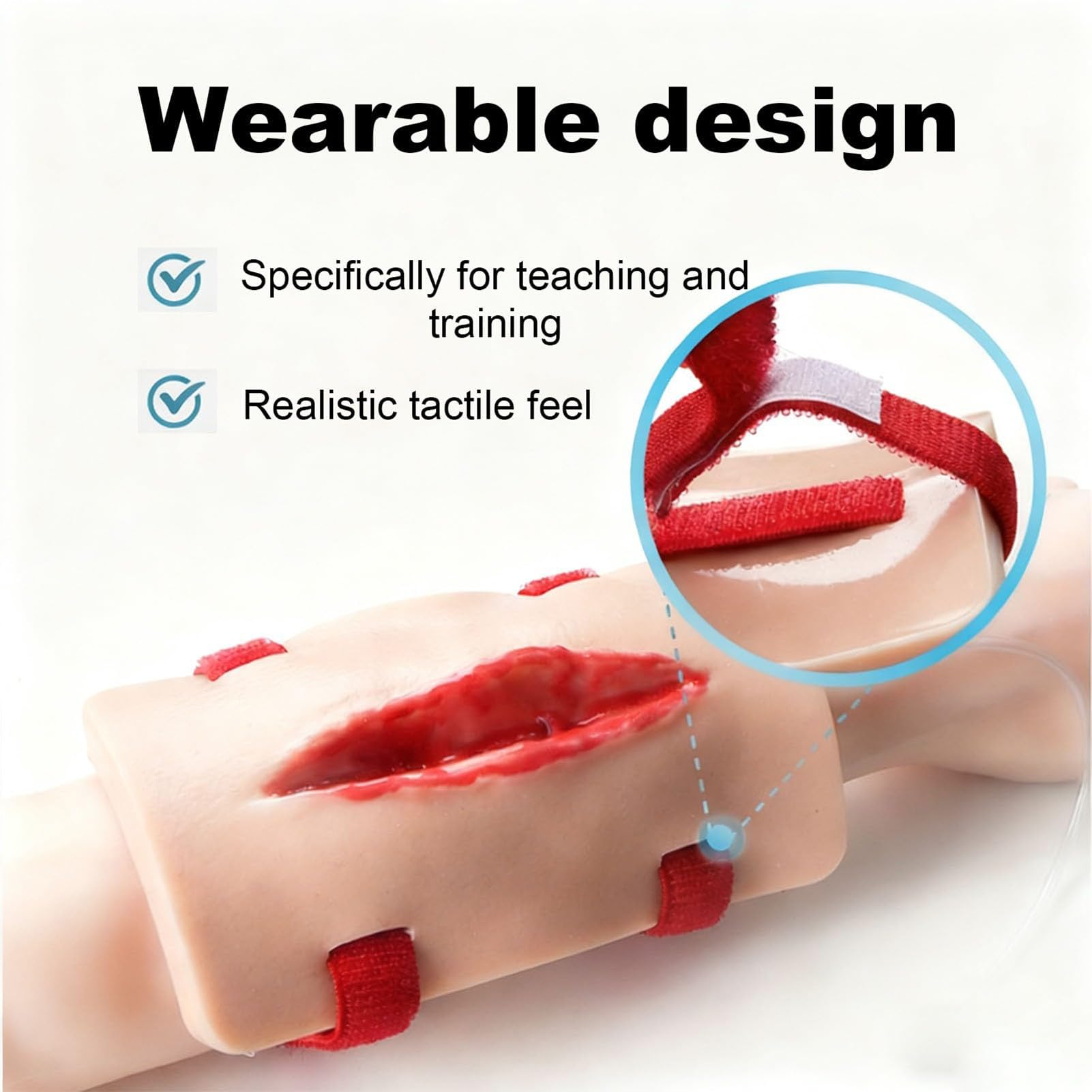 Modelos De Heridas para El Cuidado De Heridas, Simulador de Vendaje de Heridas y Torniquete, Modelo de Sutura, para Clases de Medicina, Juego de 2 Piezas