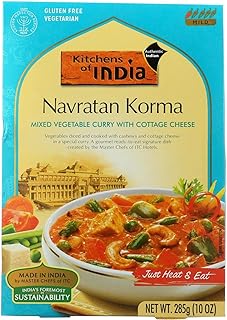 Kitchens Of India Navratan Korma Mixed Vegetable Curry With Cottage Cheese 10 oz - Pack of 6
