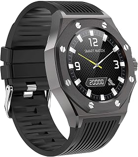 LPMGL Men's Women's Smart Watch, Fitness Tracker with Heart Rate Blood Oxygen Monitor, Pedometer, Sleep Tracker, IP67 Waterproof Watch for Android iOS (Color: Silver)(Black)