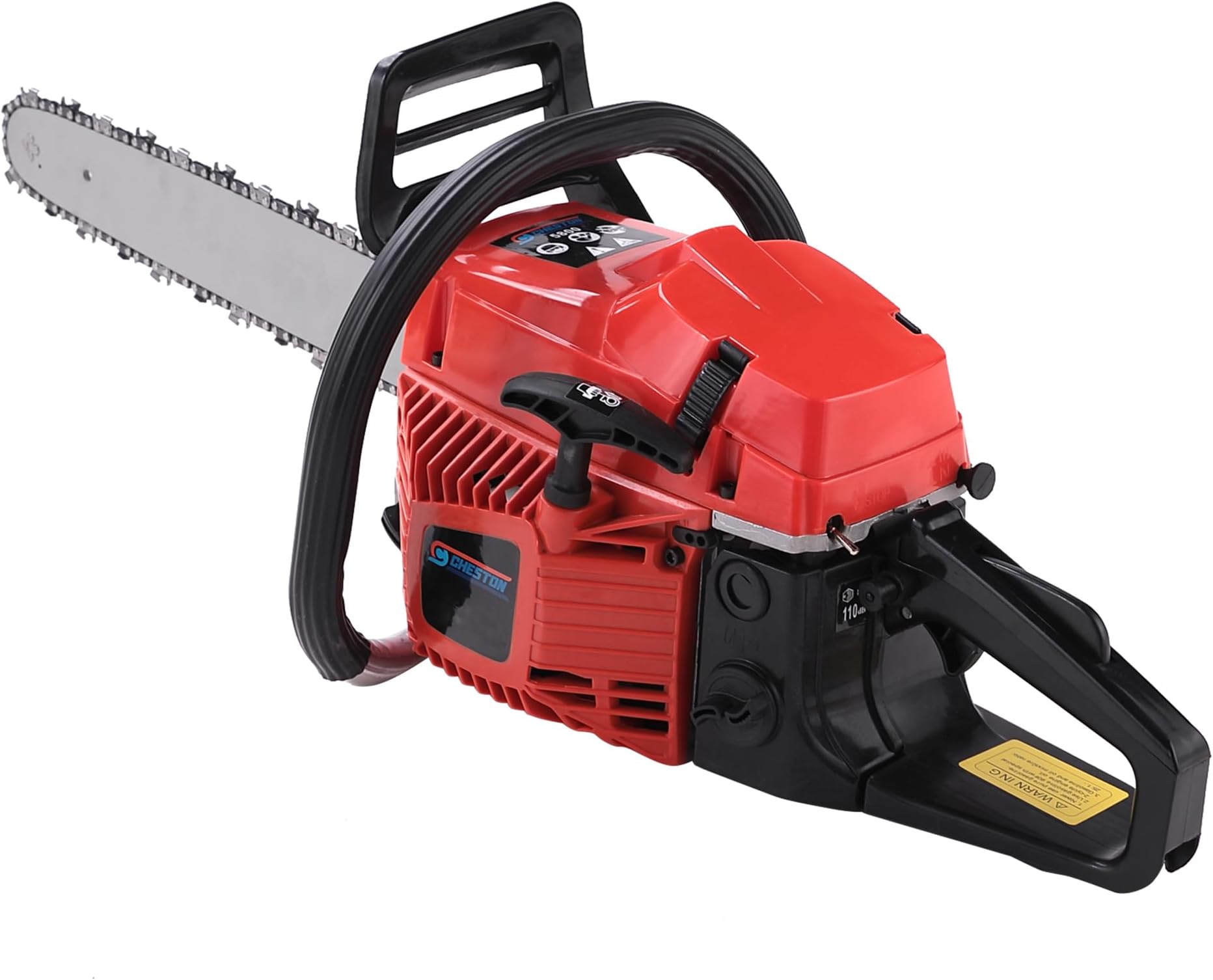 Cheston18-inch 58 CC Petrol Chainsaw Machine with 2.4KW/3.2hp Power | 7000 RPM | Wood Cutter Machine with Automatic Oiler System with Tool Kit for Farm, Garden & Home (Red)